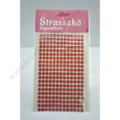 Öntapadós strassz piros 6mm