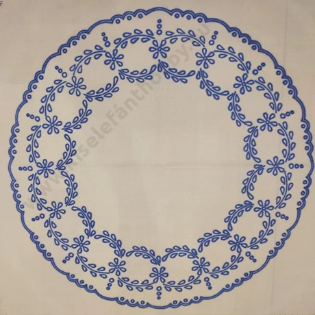 Előnyomott kézimunka (53X53 - 54) madeira - fehér hímzéses