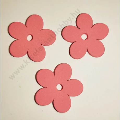 Fa virág 2,5 cm 3 db pink