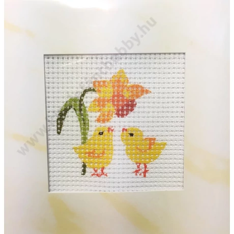 Gobelin cérnával és papírkerettel 12 x 12 cm