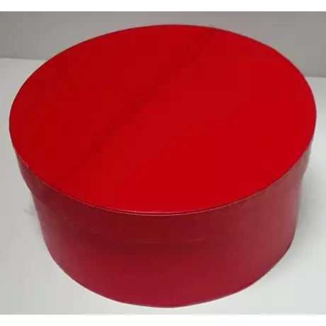 Kerek papírdoboz 19,5x8 cm piros