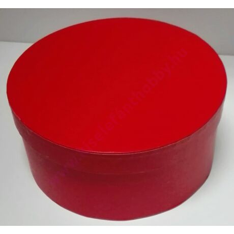 Kerek papírdoboz 14,5x6 cm piros