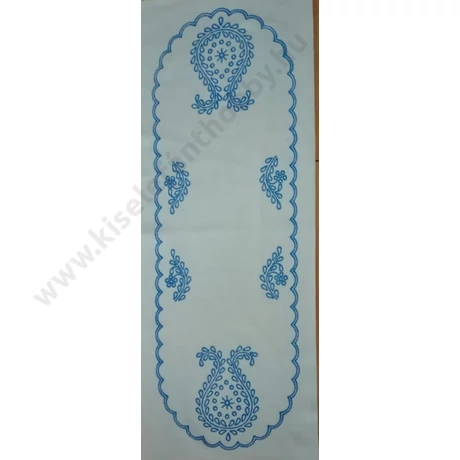 Előnyomott hímezhető kézimunka futó 25 x 65 cm - fehér hímzéses karádi minta