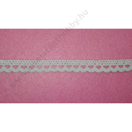 Fehér pamut csipke 1,2 cm