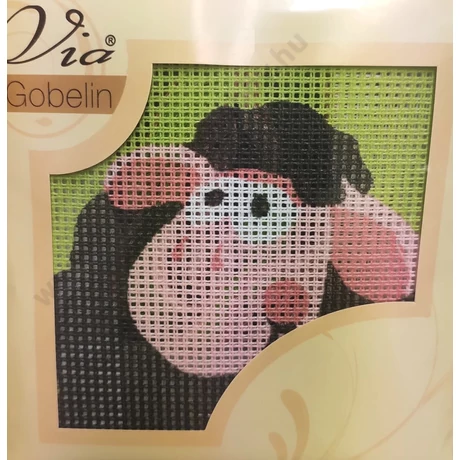 Fekete bárány gobelin szett cérnával 10 x 10 cm