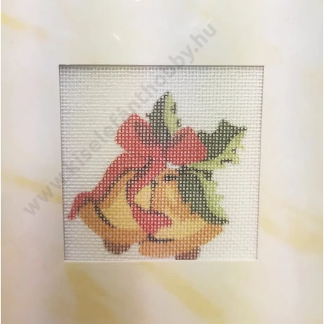 Tűgobelin cérnával és papírkerettel 12 x 12 cm