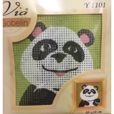 Panda gobelin szett cérnával 10 x 10 cm
