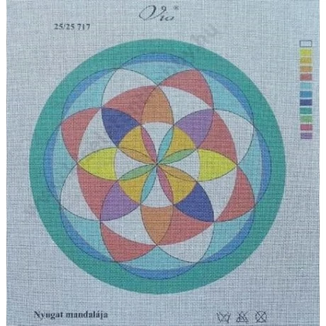 Tűgobelin 25x25 cm - Nyugat mandalája