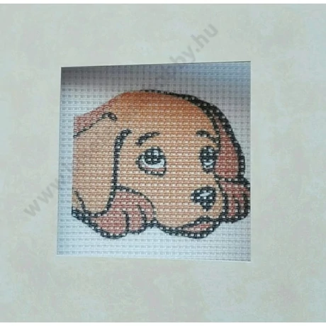 Gobelin cérnával és papírkerettel 6,5x6,5 cm