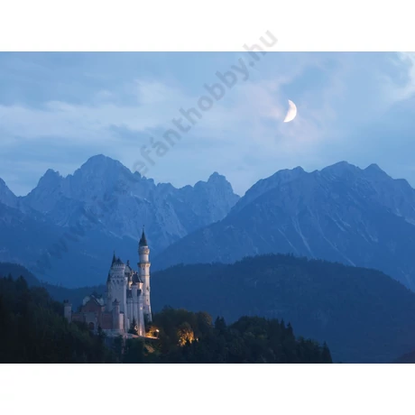 Neuschwanstein kastély - Gyémántszemes kirakó díszdobozban- 30x40cm - Kerek köves