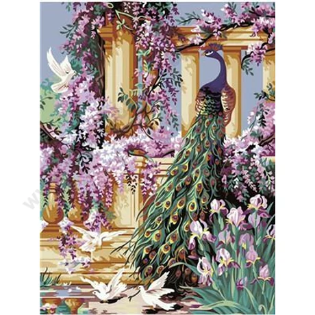Festés számok szerint festőkészlet fa kerettel  50x65 cm