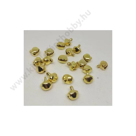 Mini csengettyű 0,8 cm kerek arany 20 db/csomag