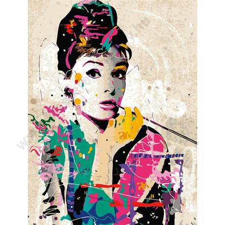 Gyémántszemes kirakó szett 46x56 cm Audrey