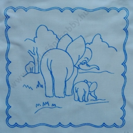 Előnyomott kézimunka 30x30 cm - 43 elefánt