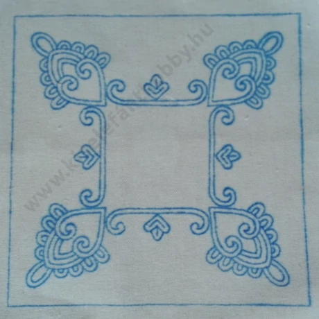 Előnyomott kézimunka lenvászonra 30x30 cm