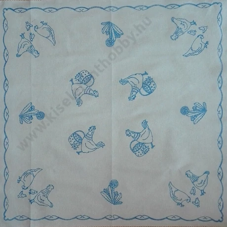 Előnyomott kézimunka lenvászonra - húsvéti abrosz 90x90 cm