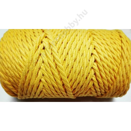 Szétfésülhető makramé rope fonal 3 mm napsárga