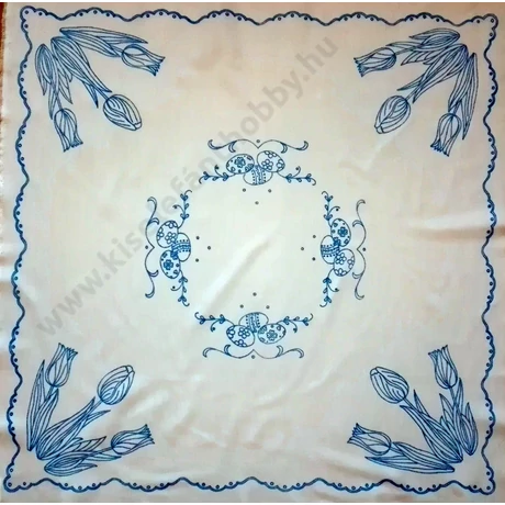 Előnyomott hímezhető  kézimunka terítő - húsvéti minta 90x90 cm - 61 