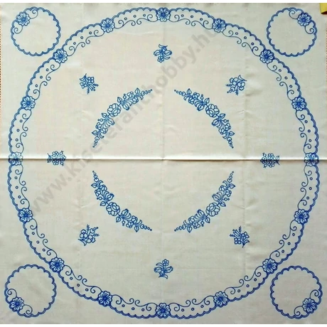 Előnyomott hímezhető kézimunka terítő -  kalocsai minta 90x90 cm - 68
