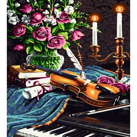Festés számok szerint készlet fakerettel 40x50 cm