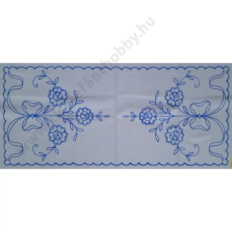 Előrajzolt hímezhető futó 40x80 cm - fehér hímzéses minta 