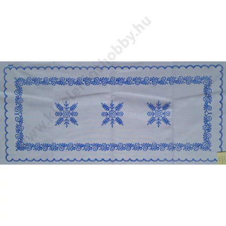 Előrajzolt hímezhető futó 40x80 cm , fehér hímzéses palóc minta 