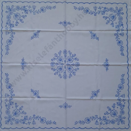 Előnyomott hímezhető kézimunka terítő - matyó minta 90x90 cm - 77