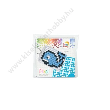 Pixelhobby kulcstartó 1 db - kék bálna