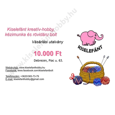 10.000 Ft értékű vásárlási utalvány