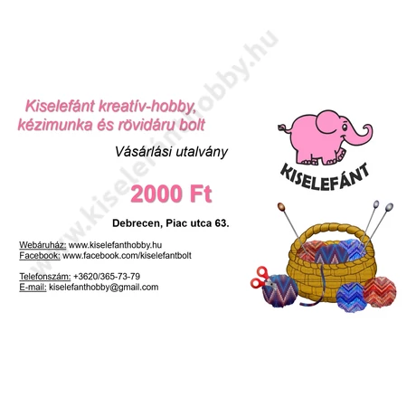 2.000 Ft értékű vásárlási utalvány