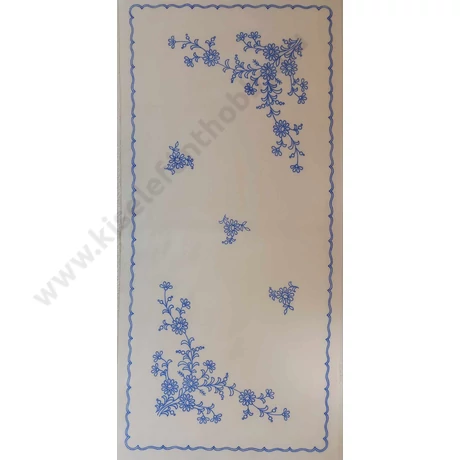 Előrajzolt hímezhető kézimunka futó 45 x 90 cm - margaréta mintás