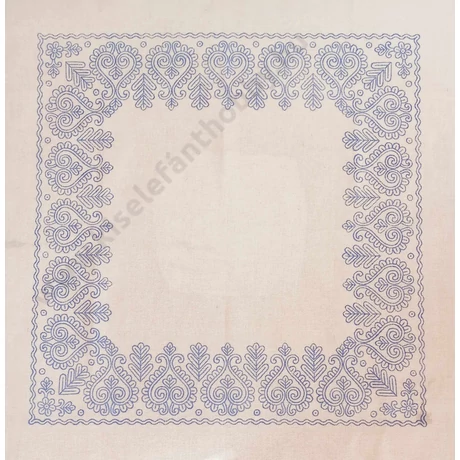 Előnyomott kézimunka - (lenvászonra) írásos abrosz terítő  90X90 - 5