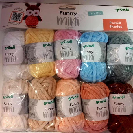 Zsenília fonal csomag 10 x 15 g pasztell színek