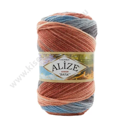 Burcum Batik 7922 lila - narancs - kék