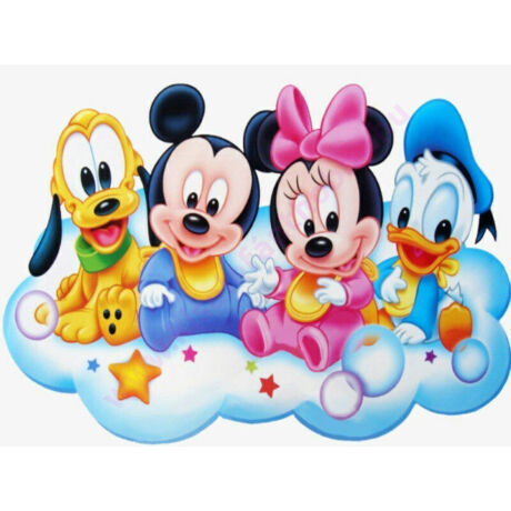 Mickey egér és Donald kacsa- gyémántszemes kirakó 45x35 cm