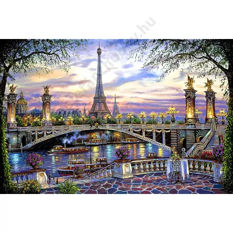 Eiffel torony - gyémántszemes kirakó 55x45 cm