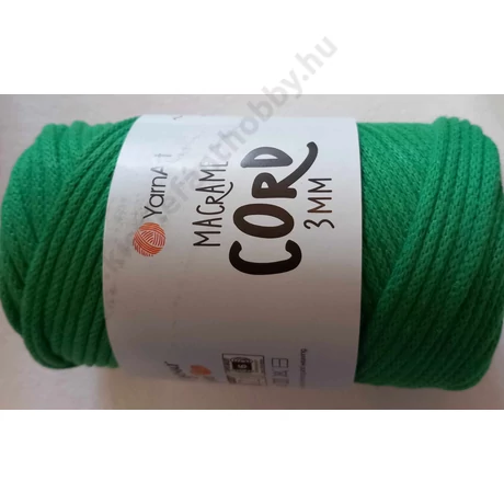 Makramé cord 3 mm, zöld