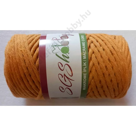 Glamour hobby makramé fonal 3 mm,  mustár