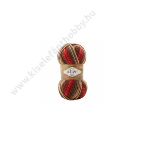 Superlana maxi batik vaj-piros-barna színátmenetes - 7802