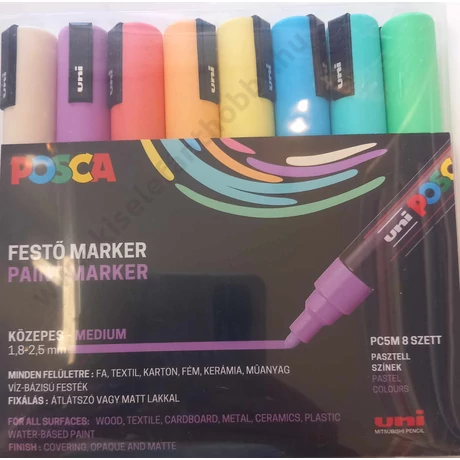 Posca toll, akril toll készlet 8 db, közepes vastagság