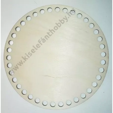 Horgolható fa táska/tároló alap 25 cm