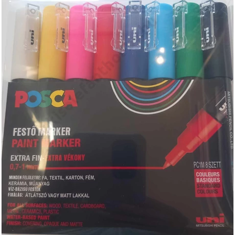 Posca toll, akril toll készlet 8 db, extra vékony