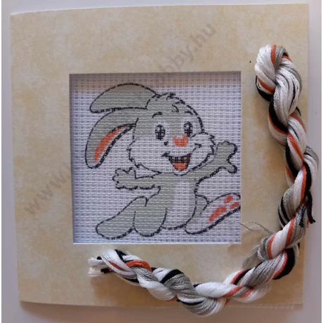 Gobelin cérnával és papírkerettel 6,5 x 6,5 cm