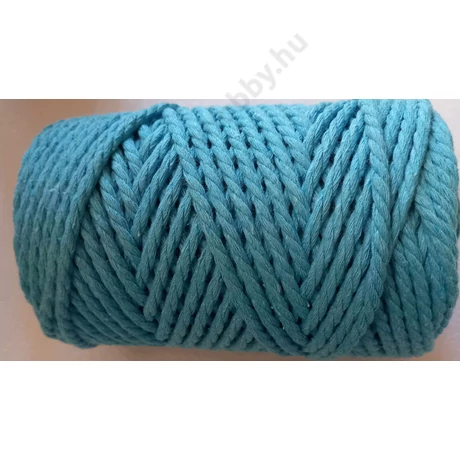 Szétfésülhető makramé rope fonal 3mm, türkizkék