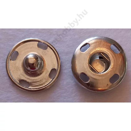 Fém varrható fémszínű patent, 16 mm
