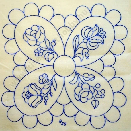  Előnyomott hímezhető és riselhető kézimunka -  30x30 cm