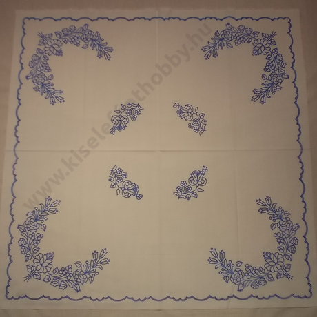 Előnyomott hímezhető kézimunka - kalocsai minta 90X90 cm - 7