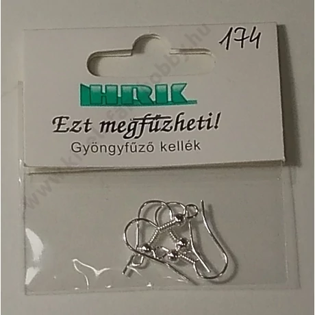 Fülbevaló akasztó gyöngyös ezüst 4 db
