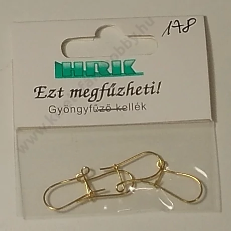 Fülbevaló akasztó kapcsos arany 4 db