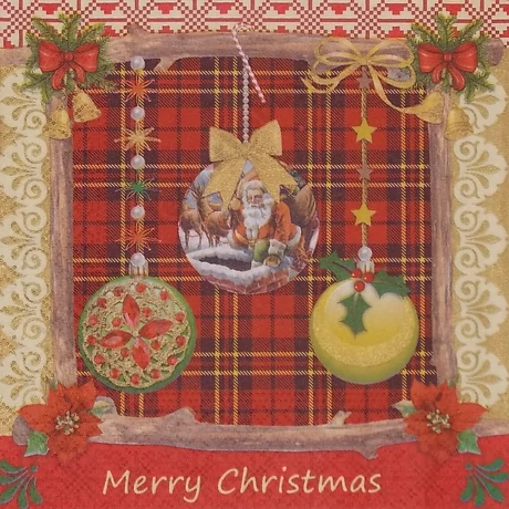 Szalvéta karácsonyi díszek